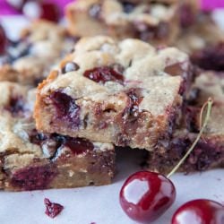 Chocolate Chip & Cherry Blondies