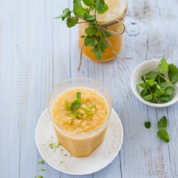 Cantaloupe Lime and Mint Slushy
