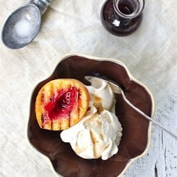 Grilled Peaches with Bourbon Butter