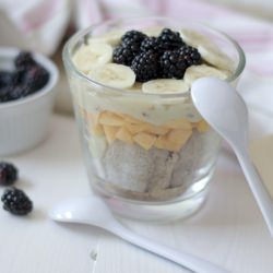 Blackberries & Peach Trifle