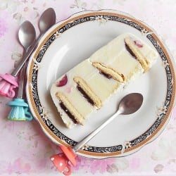 Ice Cream with Cherries and Cookies