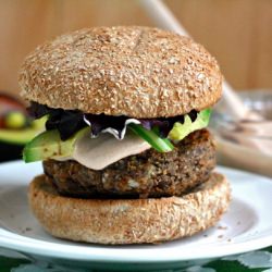 Black Bean Burgers with Chipotle Sauce