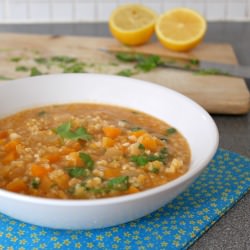 Lentil and bulgur soup