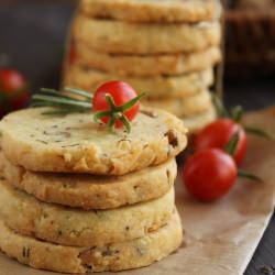 Cheese, Rosemary and Walnut Cracker