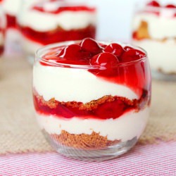 Cherry Cheese Pie in a Glass