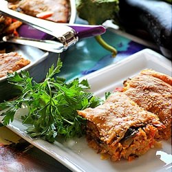 Eggplant Pie with Sausage or Chicken