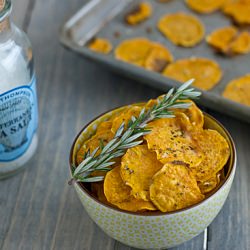 Garlic Rosemary Baked Sweet Potato