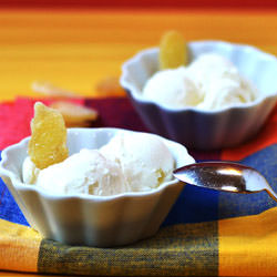 Candied Ginger Vanilla Ice Cream