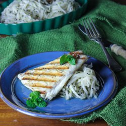 Daikon Salad with Grilled Snapper