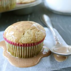 Roasted Peach Muffins