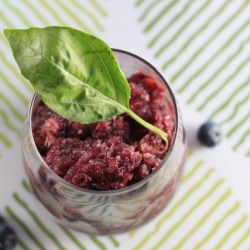 Blueberry Basil Vodka Granita