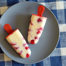 Raspberry Yogurt Popsicles