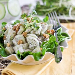 Creamy Cucumber Walnut Salad