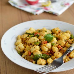 Idli sauted and flavoured