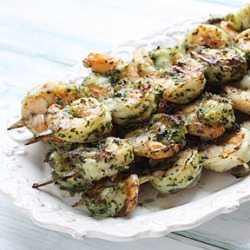 Grilled Pesto Shrimp
