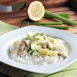 Chicken fricassee with rice
