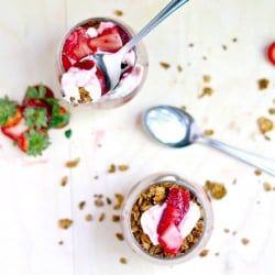 Roasted Strawberry Coconut Parfait