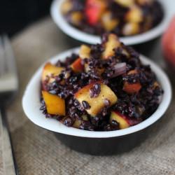 Peach & Tomato Black Rice Salad