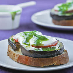 Eggplant Toast with Tomato