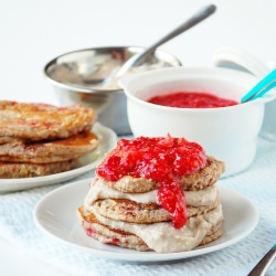 Strawberry Cream Pancakes