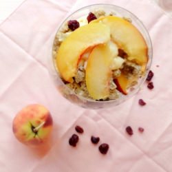 Peach Blondie Breakfast Parfait