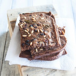 chestnut cake & pine nut icecream