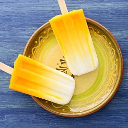 Mango Vanilla Yogurt Popsicles