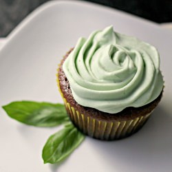 Chocolate Cupcakes with Basil