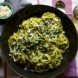 Poblano Pesto Pasta Recipe