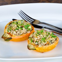 Barley stuffed squash