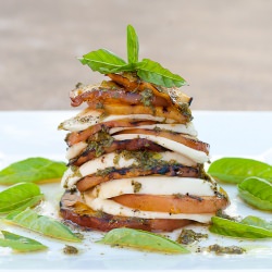 Grilled Peach Caprese
