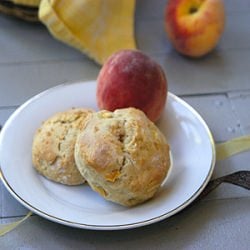 Peach Brown Butter Scones