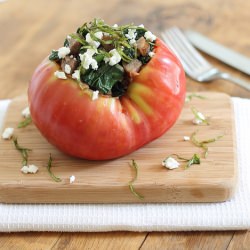 Sausage & Kale Stuffed Tomato