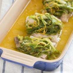 Baked Fish w/Spring Onion