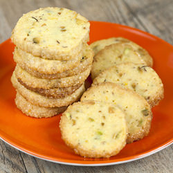 Pistachio-Orange Shortbread Cookies