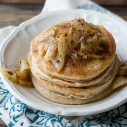 Pancakes and Maple Butter Pears