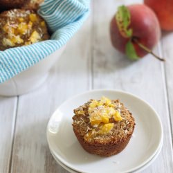 Peach Coconut Almond Flour Muffins