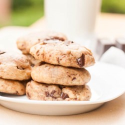 Peanut Butter Cookies with Chocolate