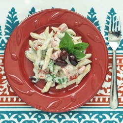 pasta w/ kalamata cream