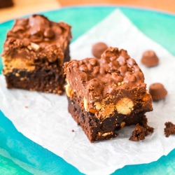 PB Cup Crunch Brownies