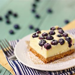 Blueberry White Choc Cheesecake