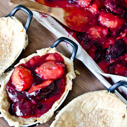 Black Plum and Mascarpone Pie