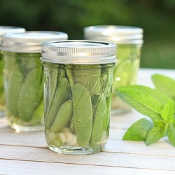 Pickled Sugar Snap Peas with Ginger