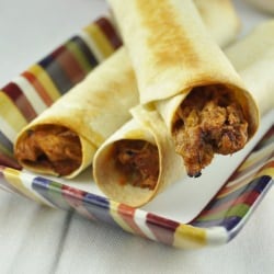 Baked Pork Flautas