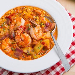 Shrimp and Roasted Corn Chowder