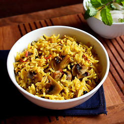 South Indian Mushroom Biryani