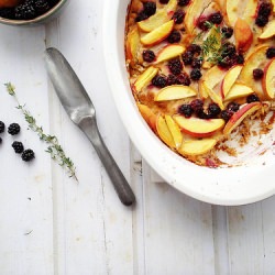 Blackberry Thyme Peach Cobbler