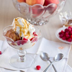 Deep Fried Peaches and Ice Cream