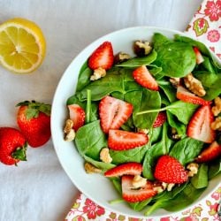 Strawberry Lemon Spinach Salad