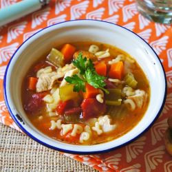 Chicken Noodle “Alphabet” Soup